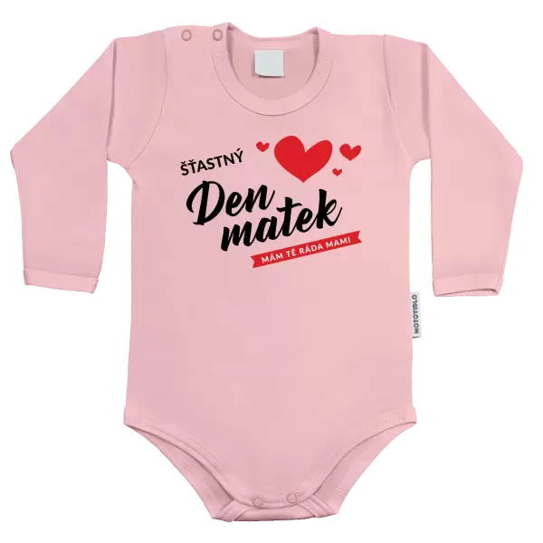 Dětské body Šťastný den matek - mám tě ráda mami