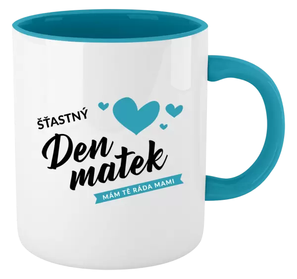Hrnek Šťastný den matek - mám tě ráda mami
