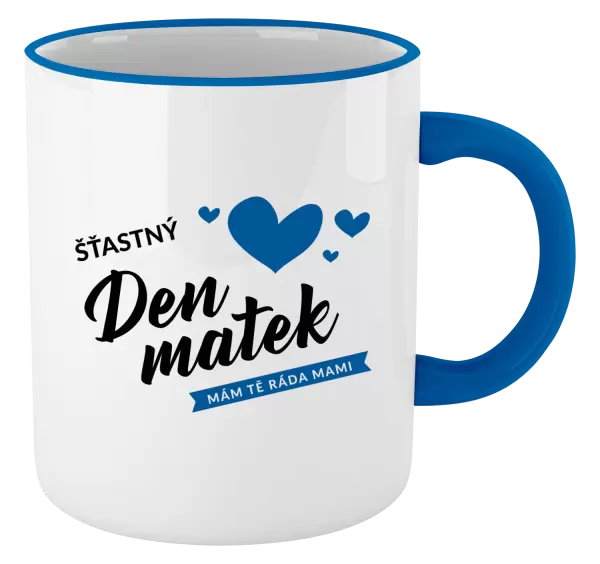 Hrnek Šťastný den matek - mám tě ráda mami
