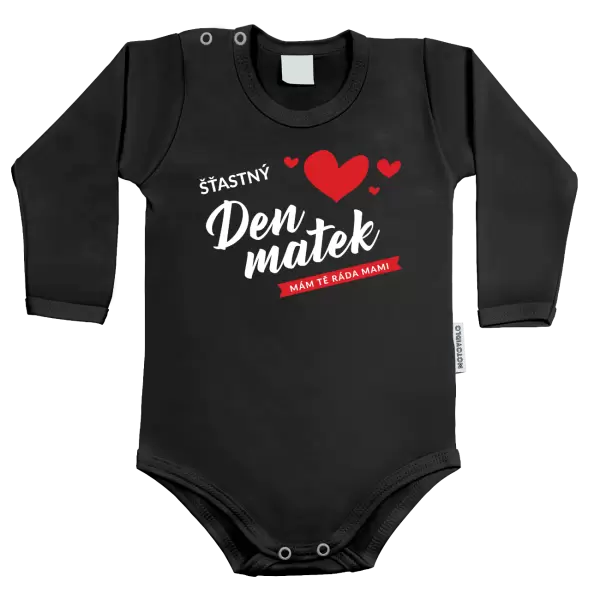 Dětské body Šťastný den matek - mám tě ráda mami