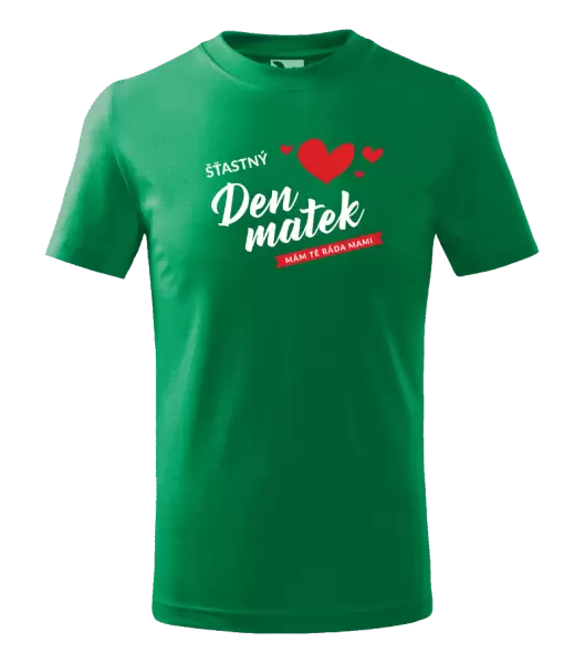 Dětské tričko Šťastný den matek - mám tě ráda mami