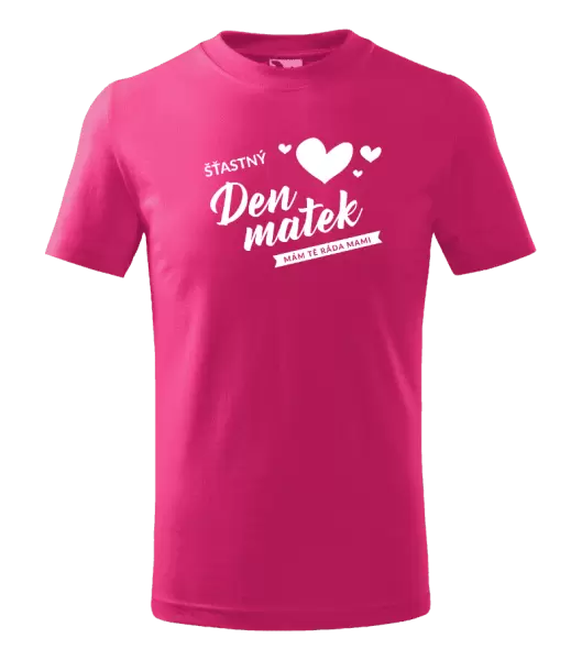 Dětské tričko Šťastný den matek - mám tě ráda mami