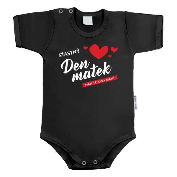 Dětské body Šťastný den matek - mám tě ráda mami