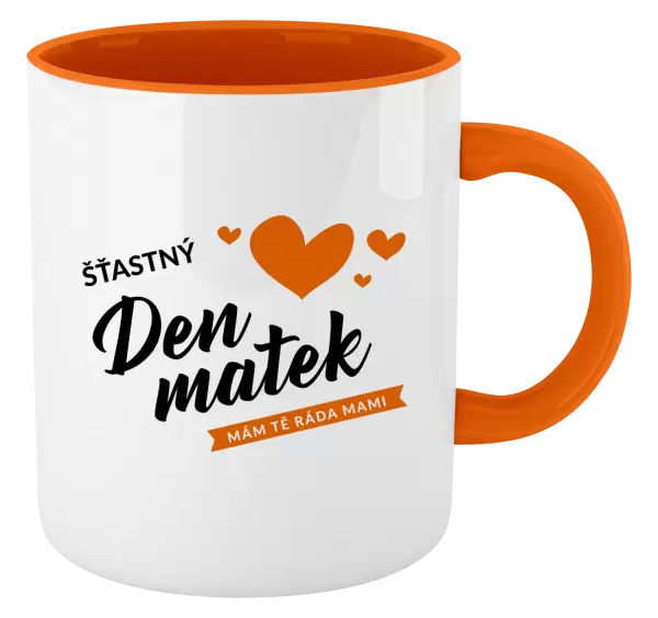 Hrnek Šťastný den matek - mám tě ráda mami