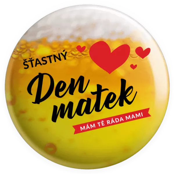 Placka Šťastný den matek - mám tě ráda mami