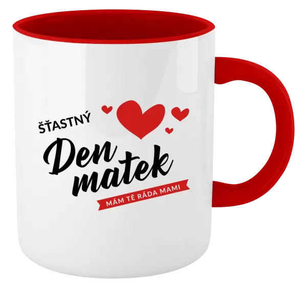 Hrnek Šťastný den matek - mám tě ráda mami