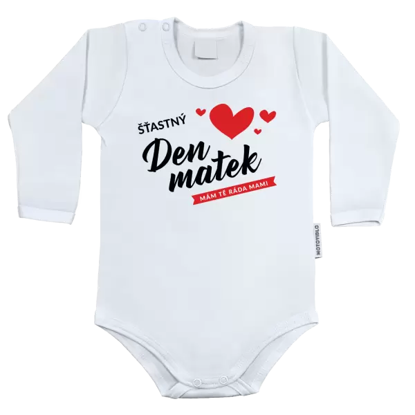 Dětské body Šťastný den matek - mám tě ráda mami