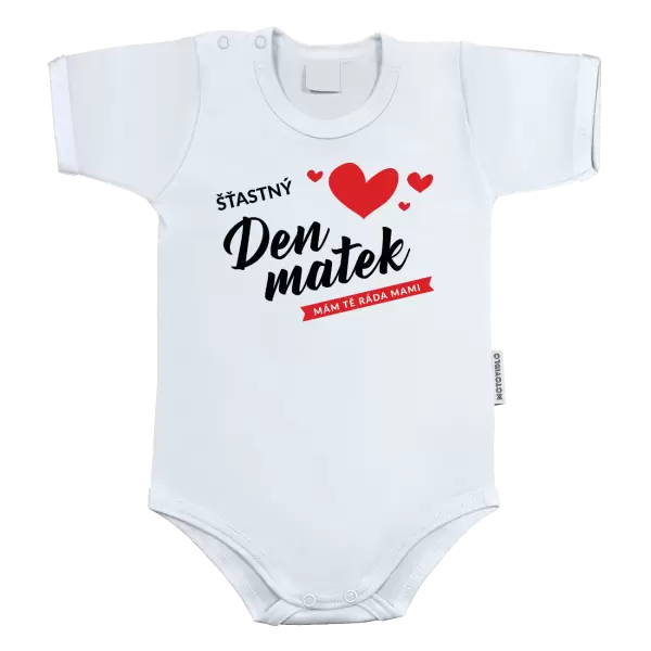 Dětské body Šťastný den matek - mám tě ráda mami