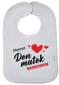 Dětský bryndák Šťastný den matek - mám tě ráda mami