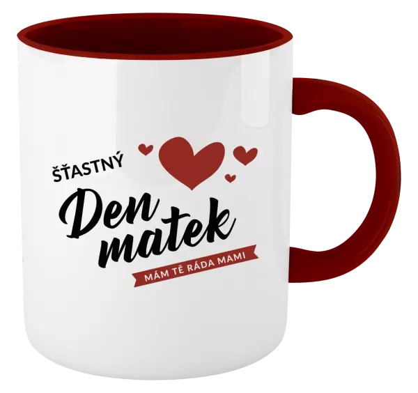 Hrnek Šťastný den matek - mám tě ráda mami