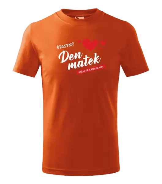 Dětské tričko Šťastný den matek - mám tě ráda mami