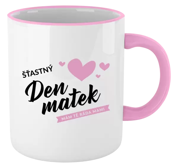Hrnek Šťastný den matek - mám tě ráda mami