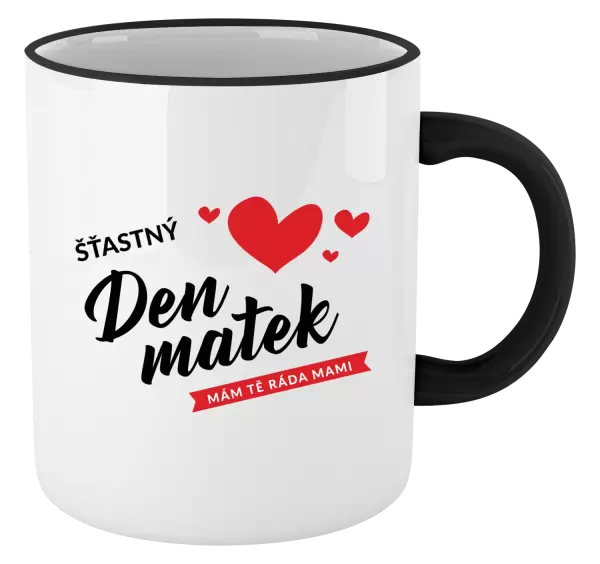 Hrnek Šťastný den matek - mám tě ráda mami