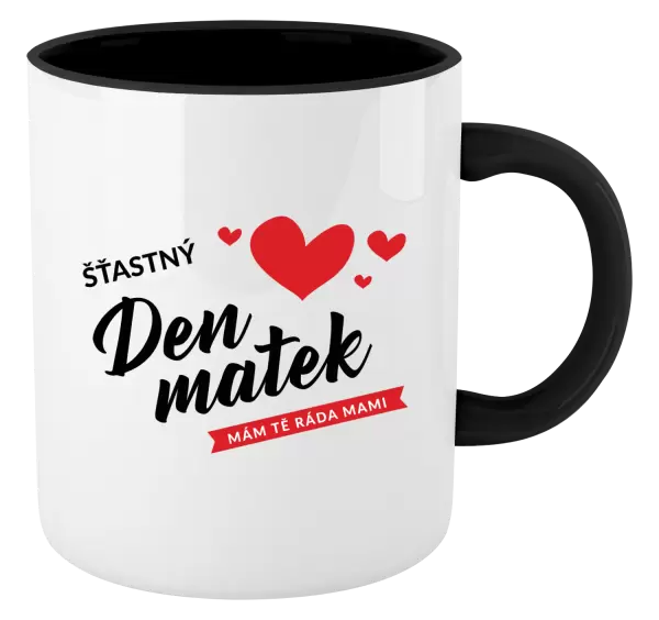 Hrnek Šťastný den matek - mám tě ráda mami