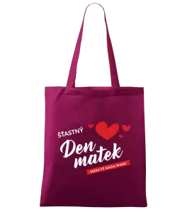 Látková taška Šťastný den matek - mám tě ráda mami