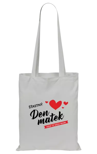 Látková taška Šťastný den matek - mám tě ráda mami