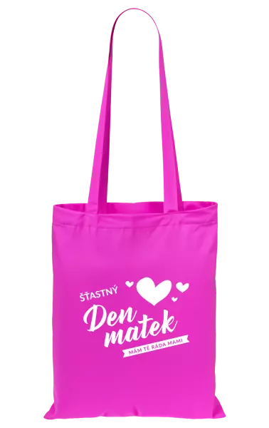 Látková taška Šťastný den matek - mám tě ráda mami