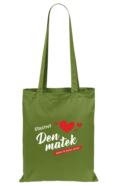Látková taška Šťastný den matek - mám tě ráda mami