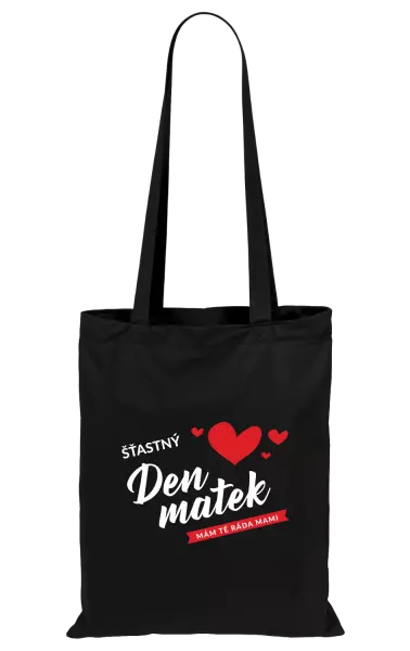 Látková taška Šťastný den matek - mám tě ráda mami