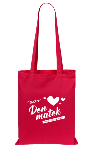 Látková taška Šťastný den matek - mám tě ráda mami