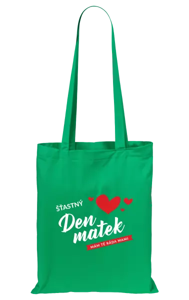Látková taška Šťastný den matek - mám tě ráda mami