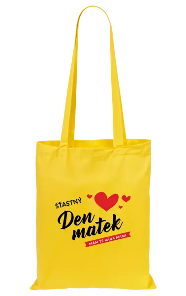 Látková taška Šťastný den matek - mám tě ráda mami