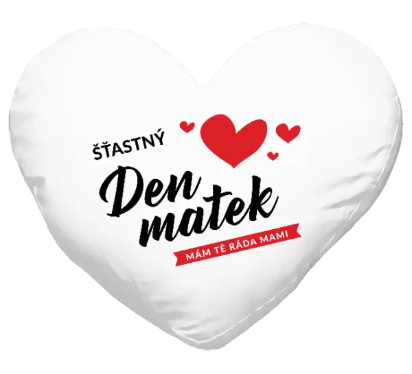 Polštář Šťastný den matek - mám tě ráda mami