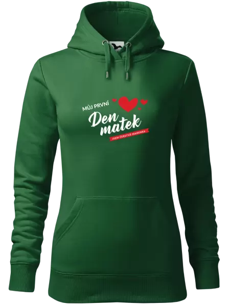 Dámská mikina Můj první den matek - jsem čerstvá maminka