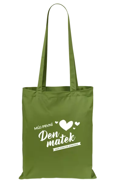 Látková taška Můj první den matek - jsem čerstvá maminka