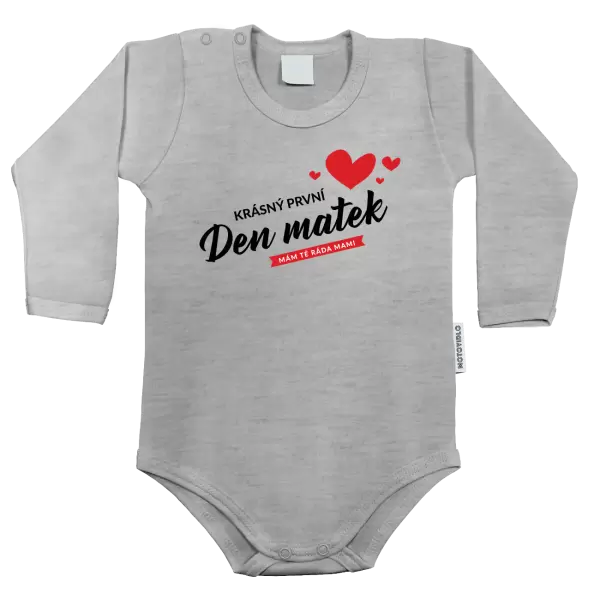 Dětské body Krásný první den matek - mám tě ráda mami