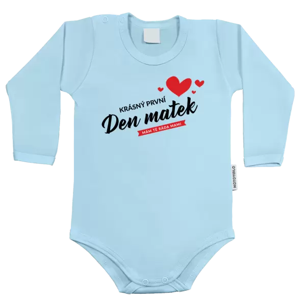 Dětské body Krásný první den matek - mám tě ráda mami