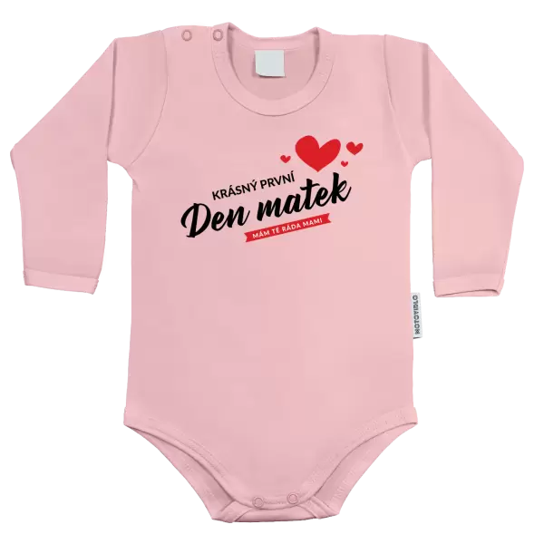 Dětské body Krásný první den matek - mám tě ráda mami