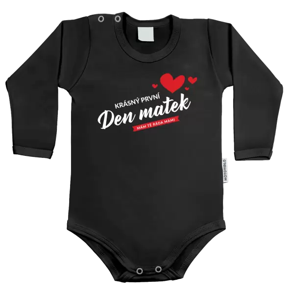 Dětské body Krásný první den matek - mám tě ráda mami