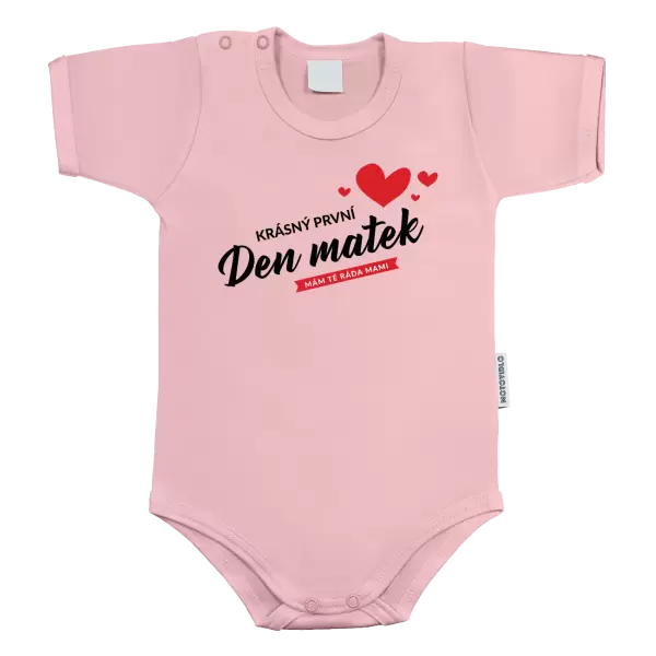 Dětské body Krásný první den matek - mám tě ráda mami