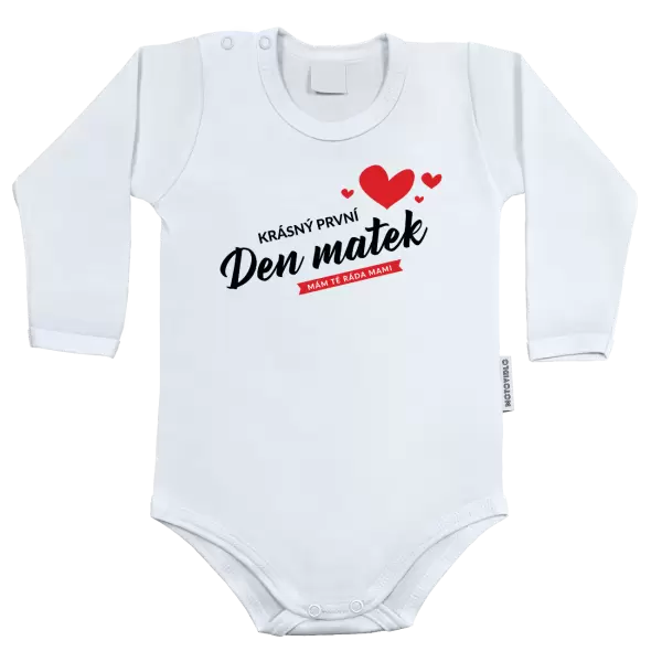 Dětské body Krásný první den matek - mám tě ráda mami