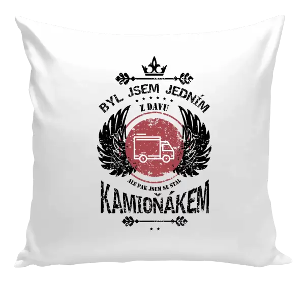 Polštář Byl jsem jedním z davu, ale pak jsem se stal kamioňákem