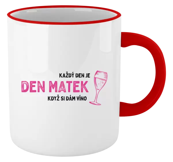 Hrnek Každý den je den matek, když si dám víno