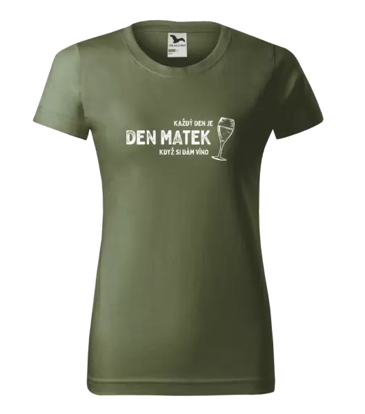 Dámské tričko Každý den je den matek, když si dám víno