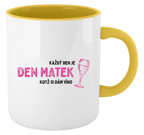 Hrnek Každý den je den matek, když si dám víno