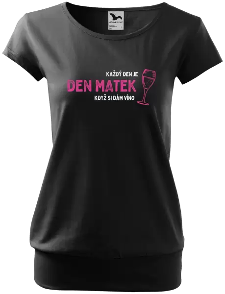 Dámské tričko Každý den je den matek, když si dám víno