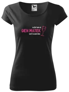 Dámské tričko Každý den je den matek, když si dám víno