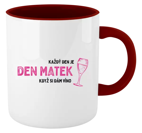 Hrnek Každý den je den matek, když si dám víno