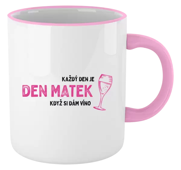 Hrnek Každý den je den matek, když si dám víno