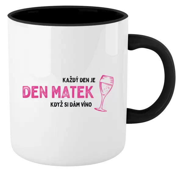 Hrnek Každý den je den matek, když si dám víno