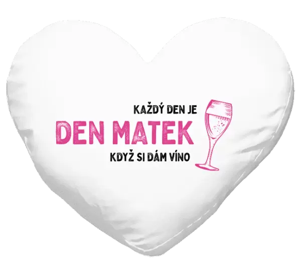 Polštář Každý den je den matek, když si dám víno
