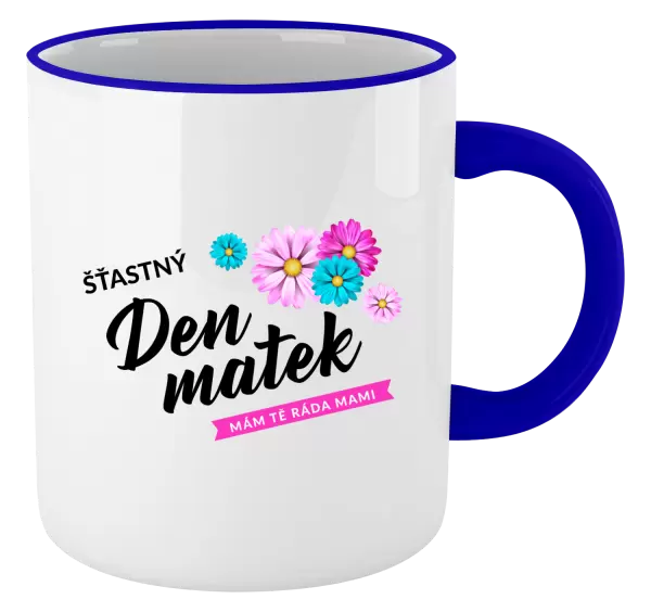 Hrnek Šťastný den matek - květiny