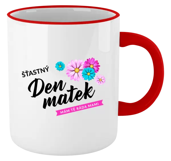Hrnek Šťastný den matek - květiny