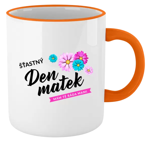 Hrnek Šťastný den matek - květiny