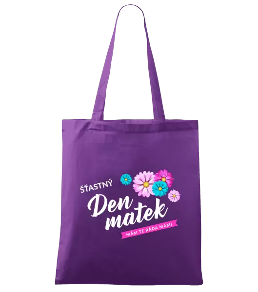 Látková taška Šťastný den matek - květiny