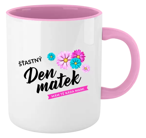 Hrnek Šťastný den matek - květiny